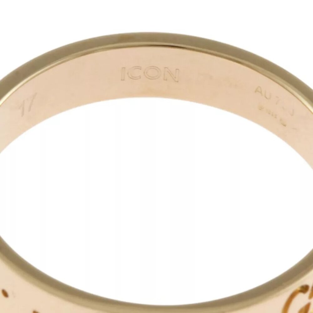 GUCCI Ring US 7 3/4 EU56 K18 Pink Gold icon used - Picture 8 of 8